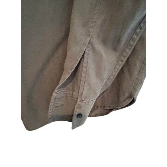 EVERLANE Shirt Green Long Sleeve Cotton Half Zip Collared Shirt Men’s LARGE - Picture 5 of 8